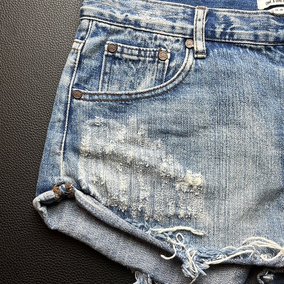 Medium Blue- One Teaspoon Distressed Shorts - Picture 9 of 9